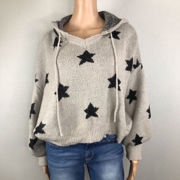 Stars relaxed knit hoodie VICI dolls - Picture 3 of 5
